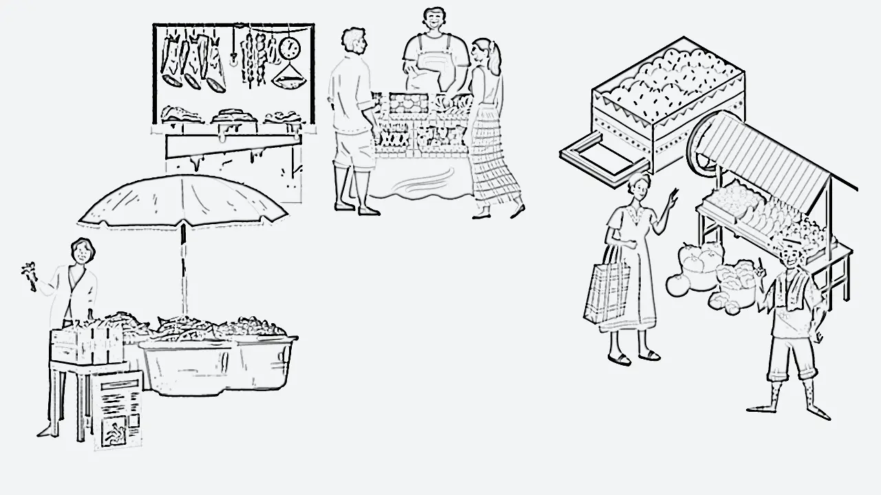 Gambar Sketsa Pasar Tradisional Ifoxsoft.com - SEON Digital Marketing